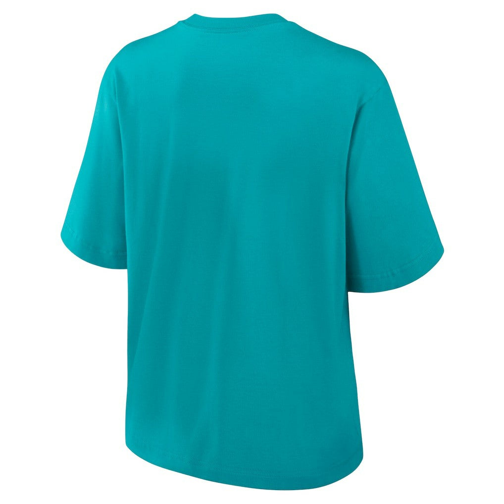 Women's Essential Script Relaxed Boxy T-Shirt - Miami Dolphins T-shirts