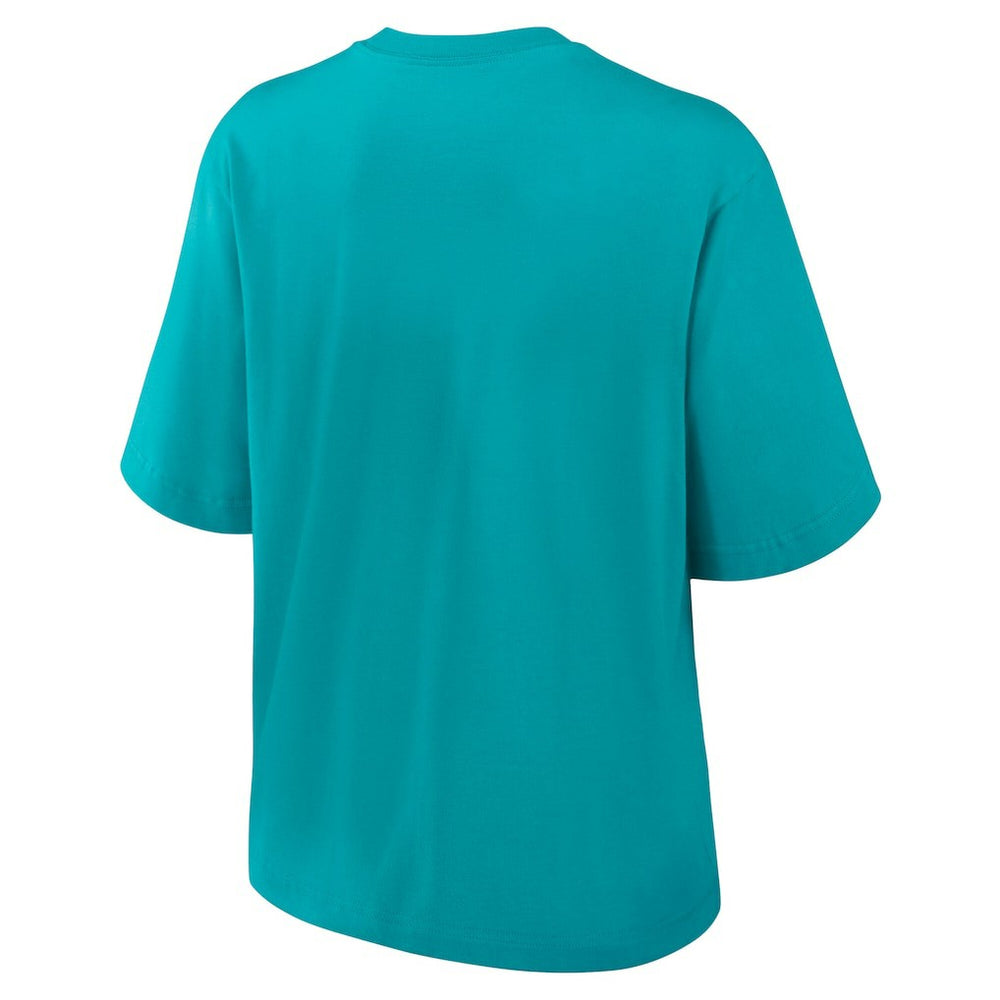Women's Essential Script Relaxed Boxy T-Shirt - Miami Dolphins T-shirts
