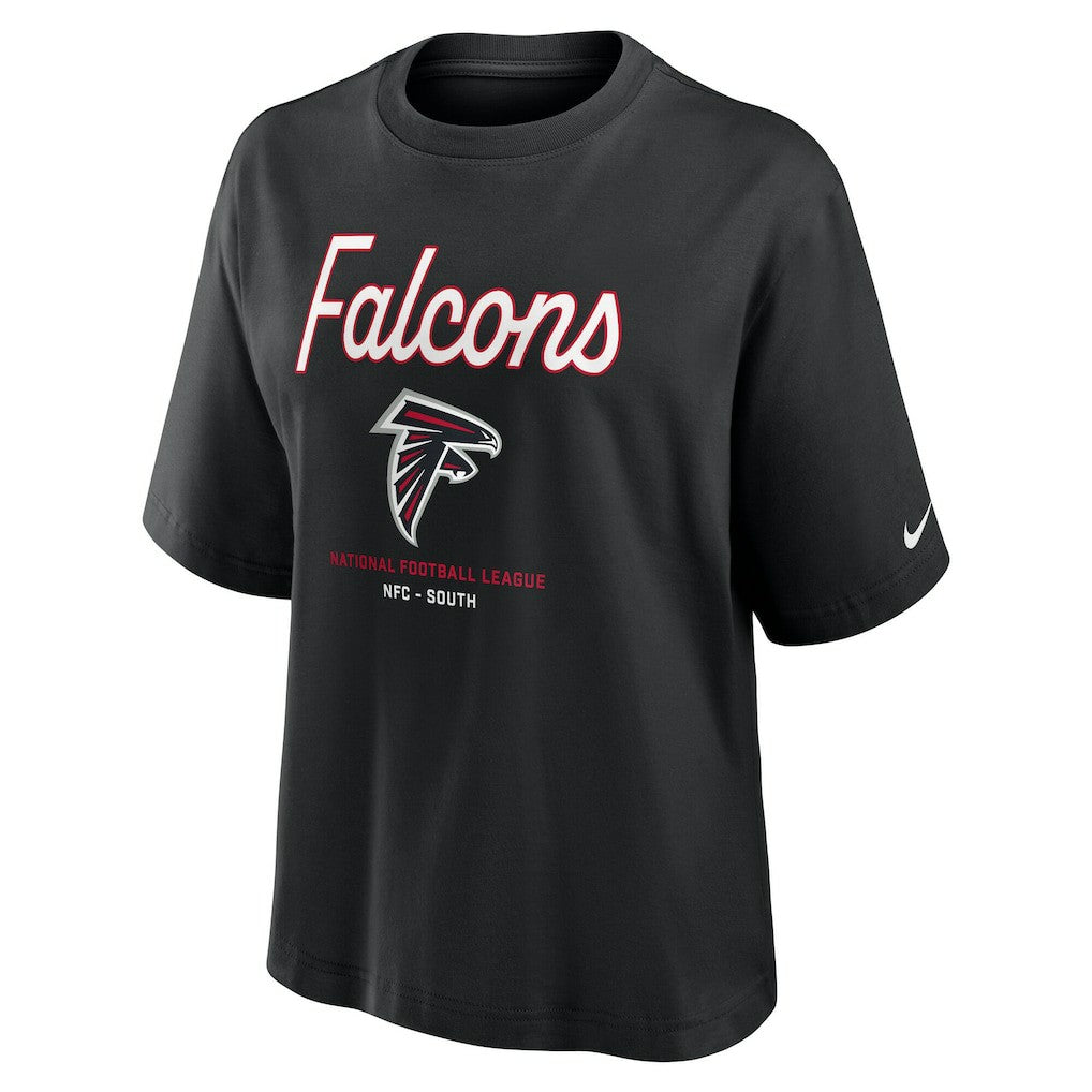Women's Essential Script Relaxed Boxy T-Shirt - Atlanta Falcons T-shirts