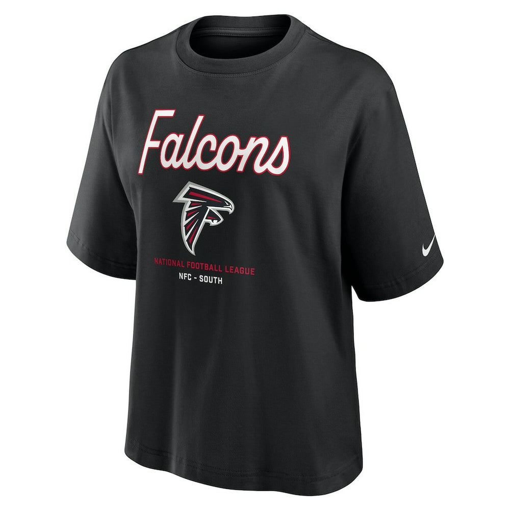 Women's Essential Script Relaxed Boxy T-Shirt - Atlanta Falcons T-shirts