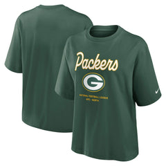 Women's Essential Script Relaxed Boxy T-Shirt - Green Bay Packers T-shirts