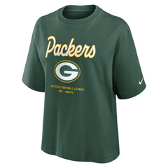 Women's Essential Script Relaxed Boxy T-Shirt - Green Bay Packers T-shirts
