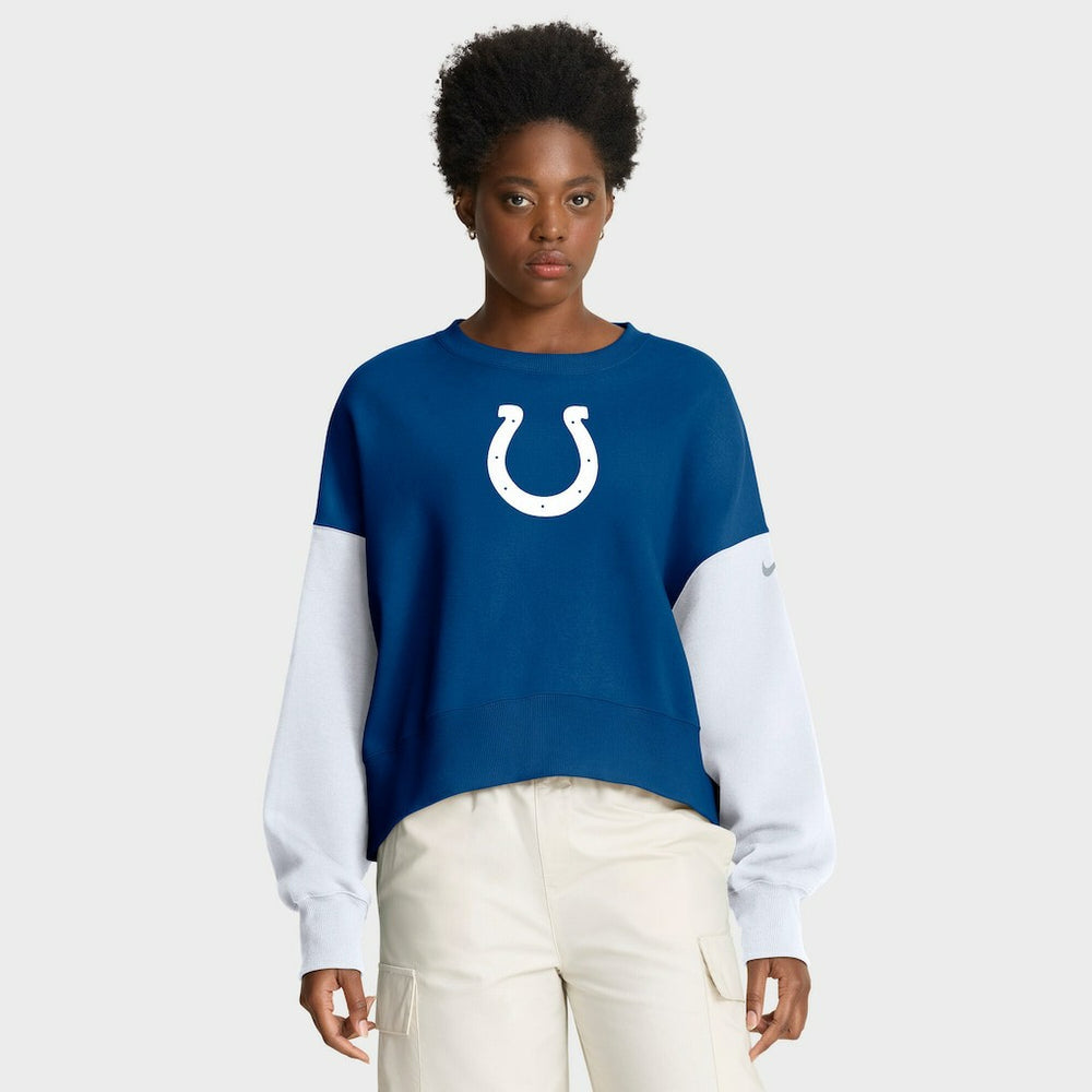 Women's Oversized Color-Block Pullover Sweatshirt - Indianapolis Colts Pullover