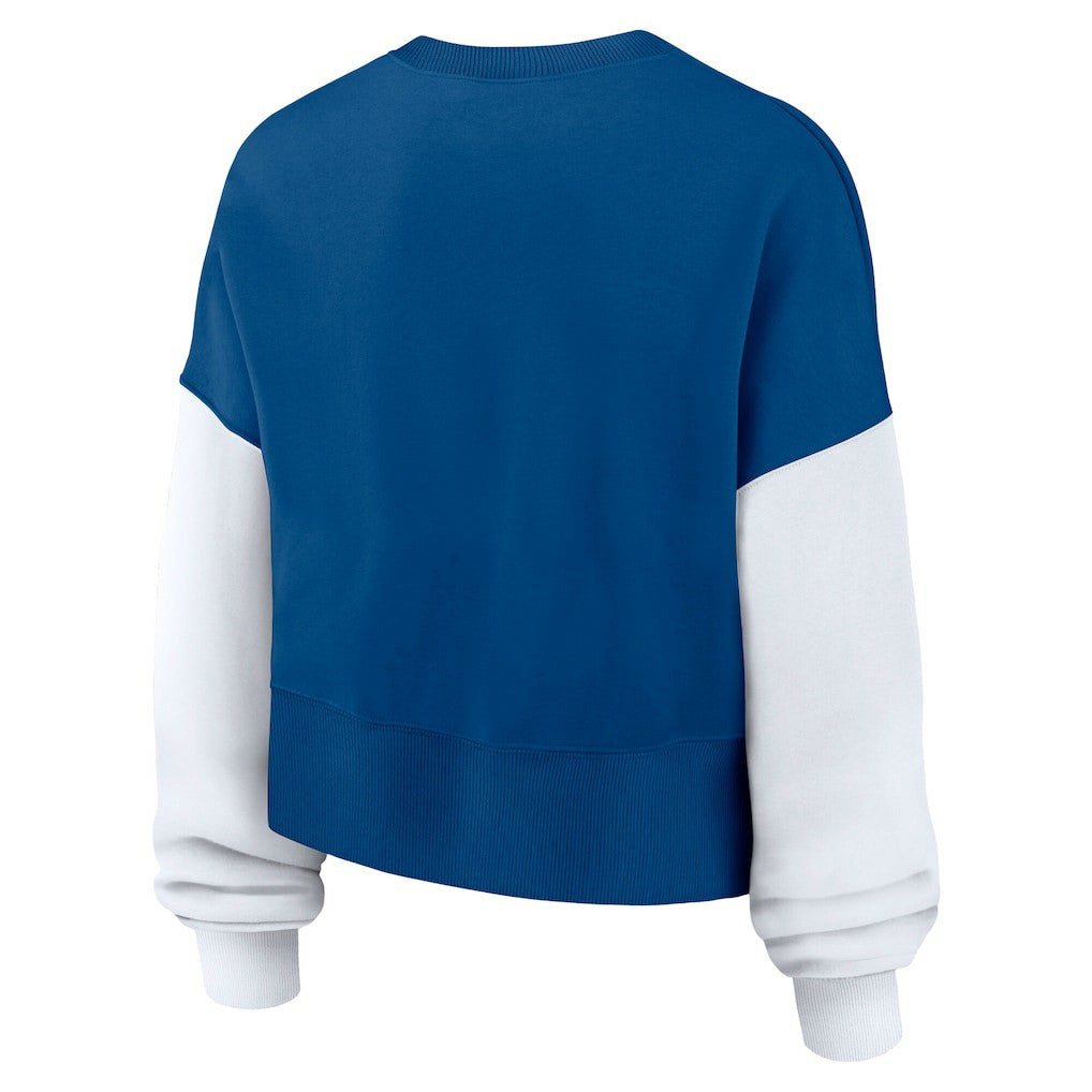 Women's Oversized Color-Block Pullover Sweatshirt - Indianapolis Colts Pullover