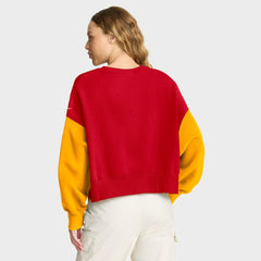 Women's Oversized Color-Block Pullover Sweatshirt - Kansas City Chiefs Pullover