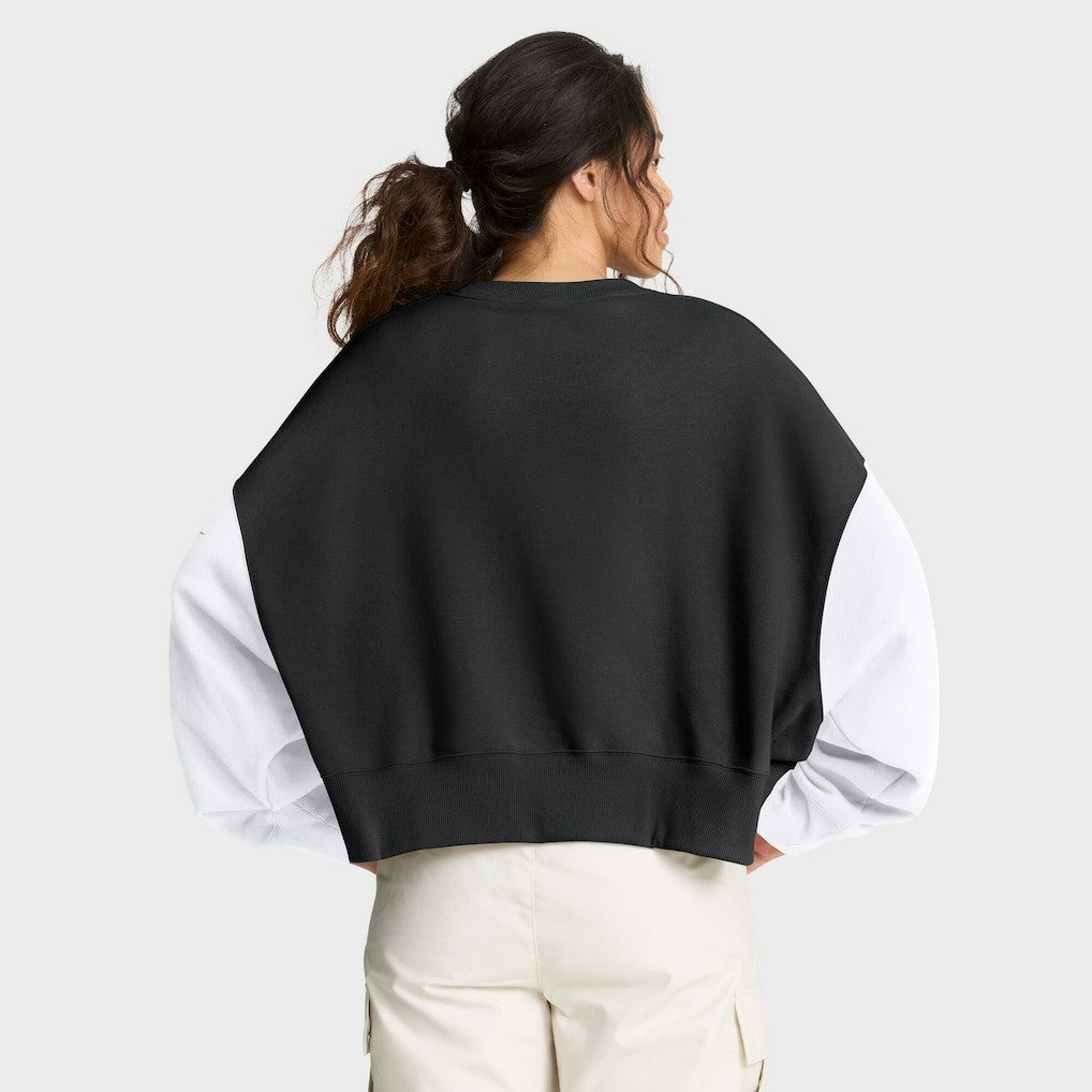 Women's Oversized Color-Block Pullover Sweatshirt - New Orleans Saints Pullover
