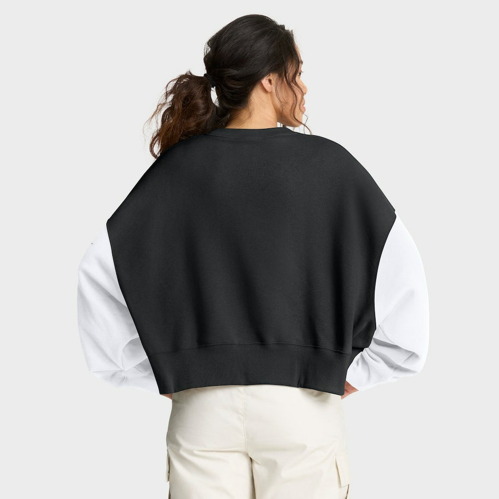 Women's Oversized Color-Block Pullover Sweatshirt - New Orleans Saints Pullover