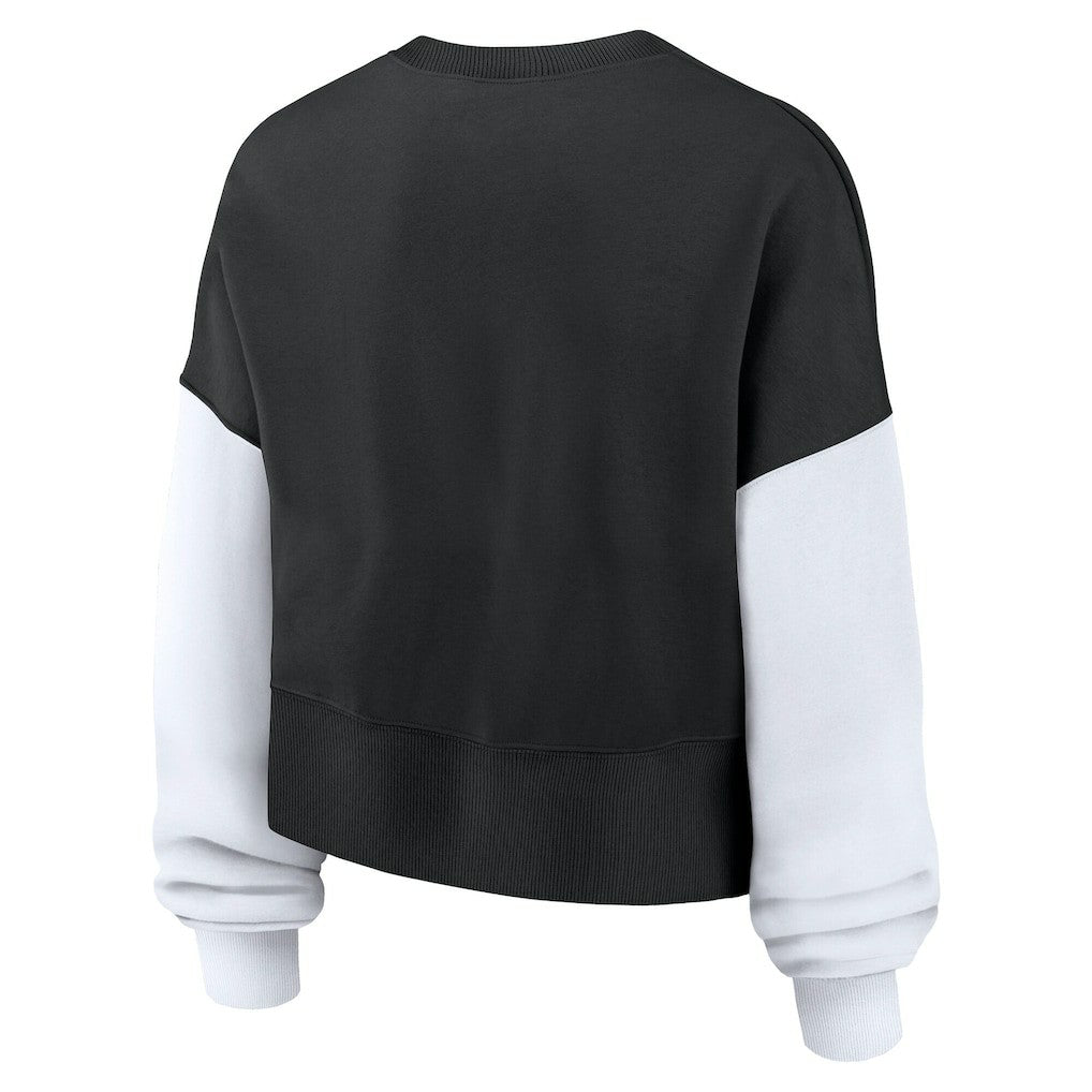 Women's Oversized Color-Block Pullover Sweatshirt - New Orleans Saints Pullover