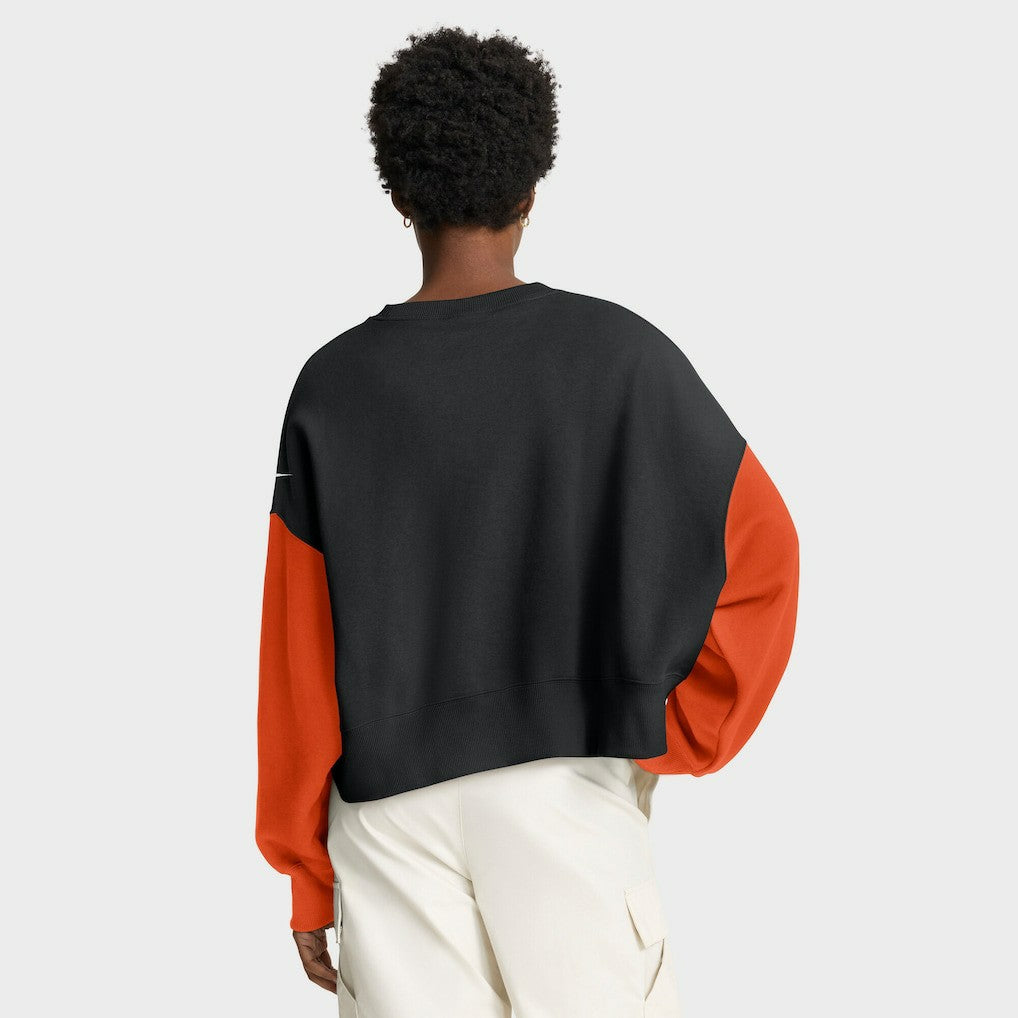 Women's Oversized Color-Block Pullover Sweatshirt - Cincinnati Bengals Pullover