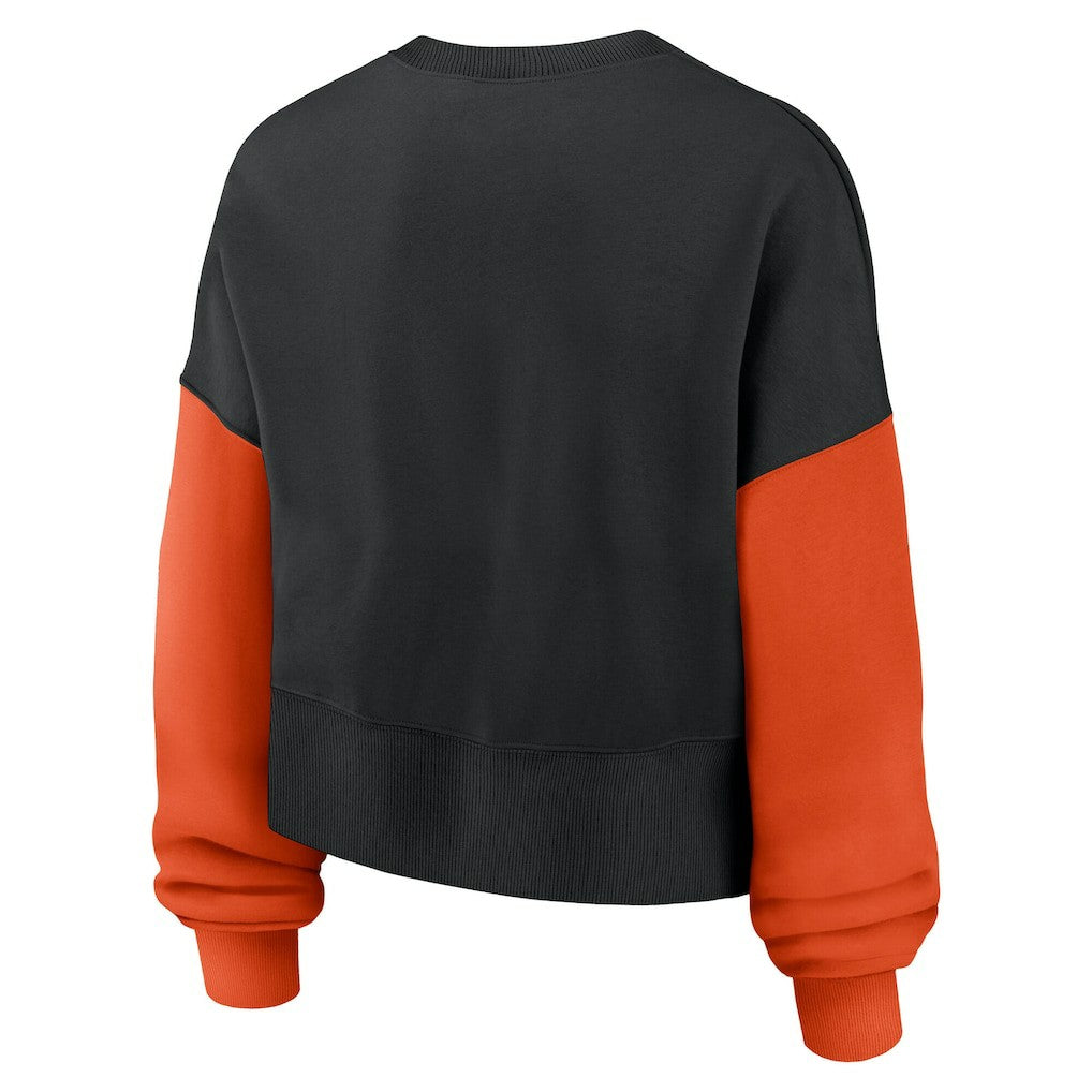 Women's Oversized Color-Block Pullover Sweatshirt - Cincinnati Bengals Pullover