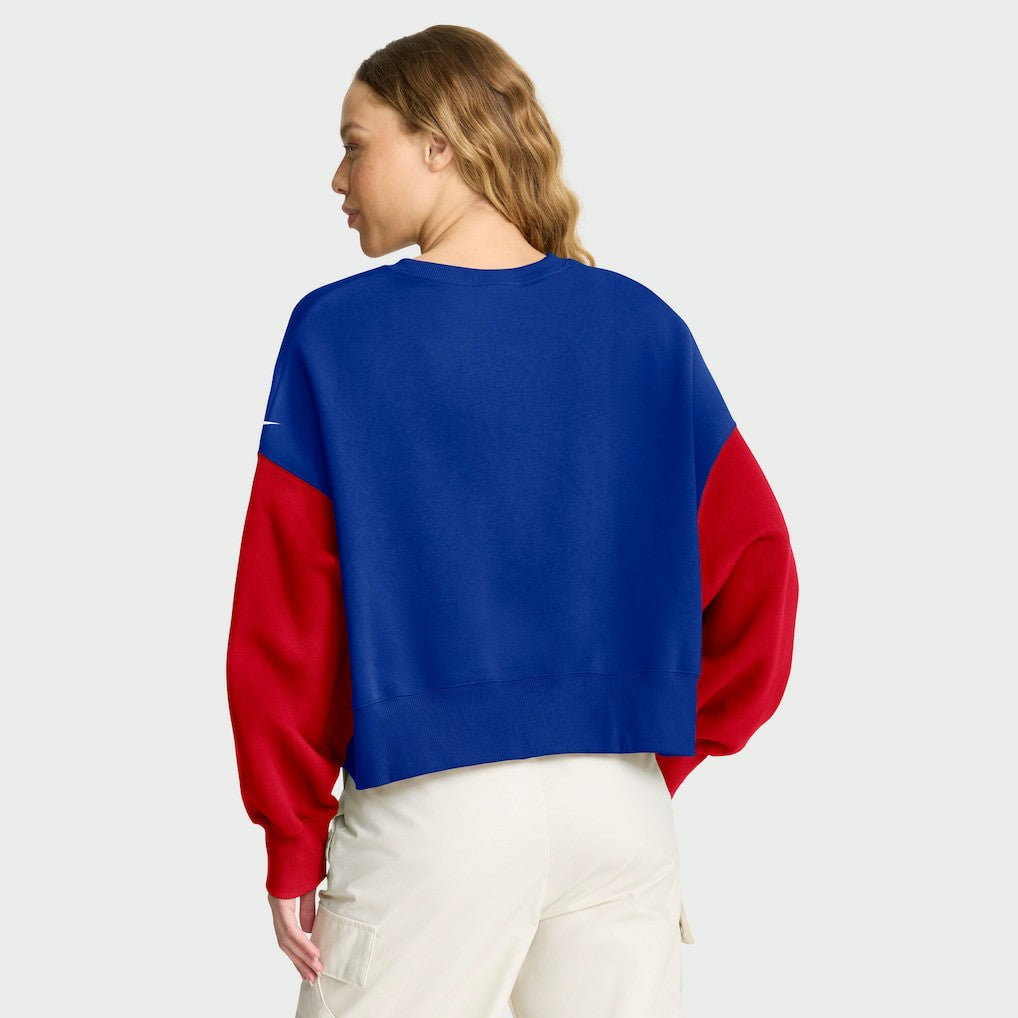 Women's Oversized Color-Block Pullover Sweatshirt - Buffalo Bills Pullover