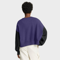 Women's Oversized Color-Block Pullover Sweatshirt - Baltimore Ravens Pullover