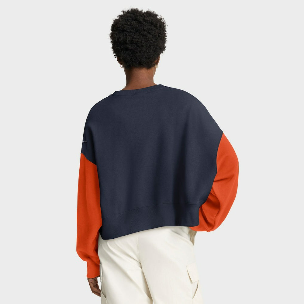 Women's Oversized Color-Block Pullover Sweatshirt - Chicago Bears Pullover
