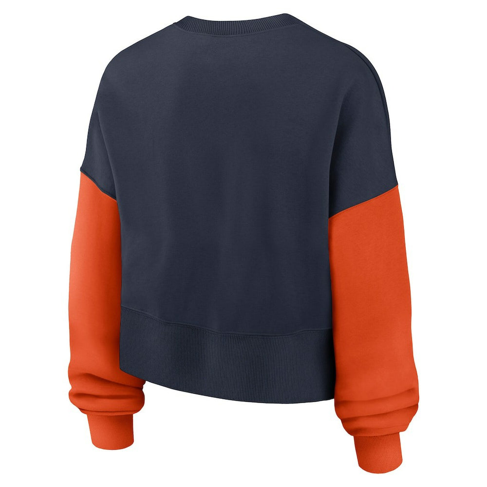 Women's Oversized Color-Block Pullover Sweatshirt - Chicago Bears Pullover