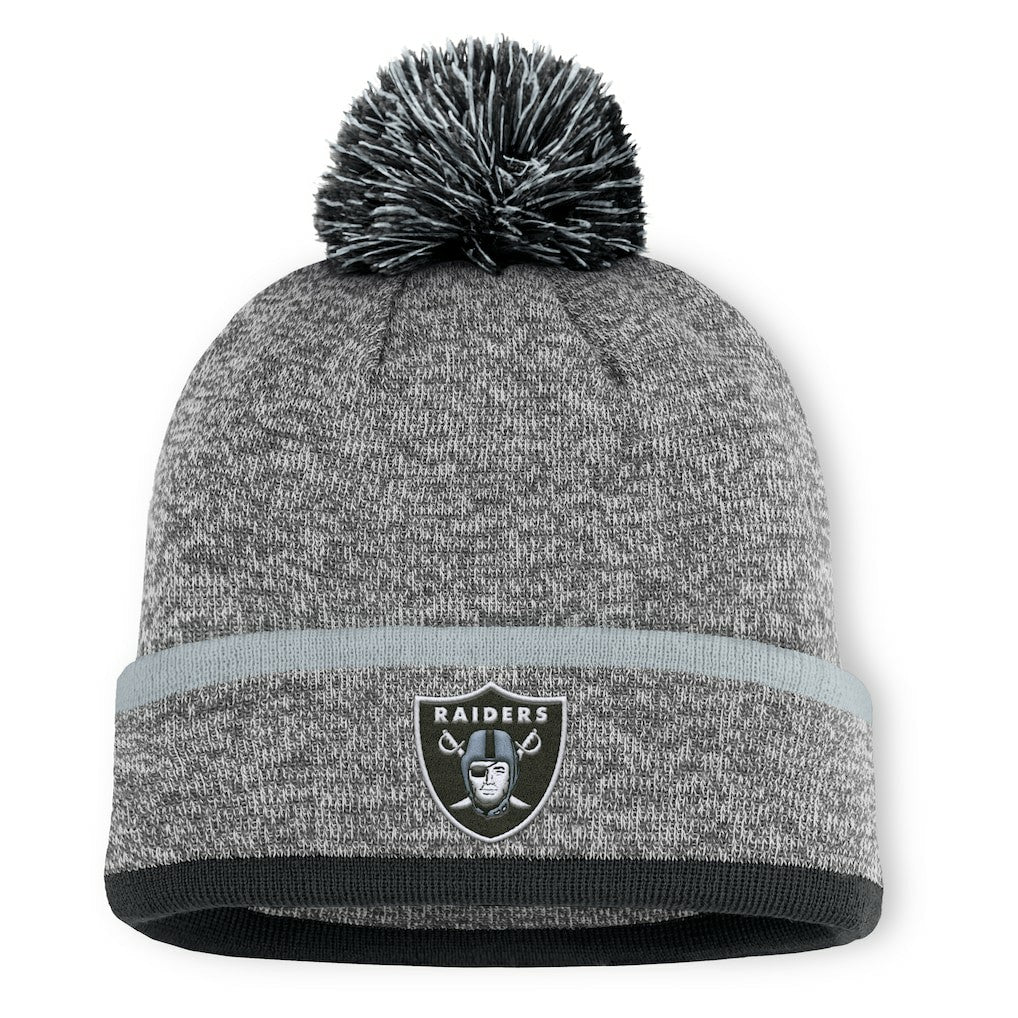 Motion Cuffed Knit Hat with Pom - Las Vegas Raiders Hats