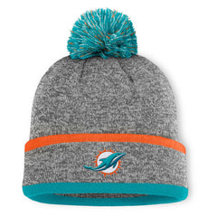 Motion Cuffed Knit Hat with Pom - Miami Dolphins Hats