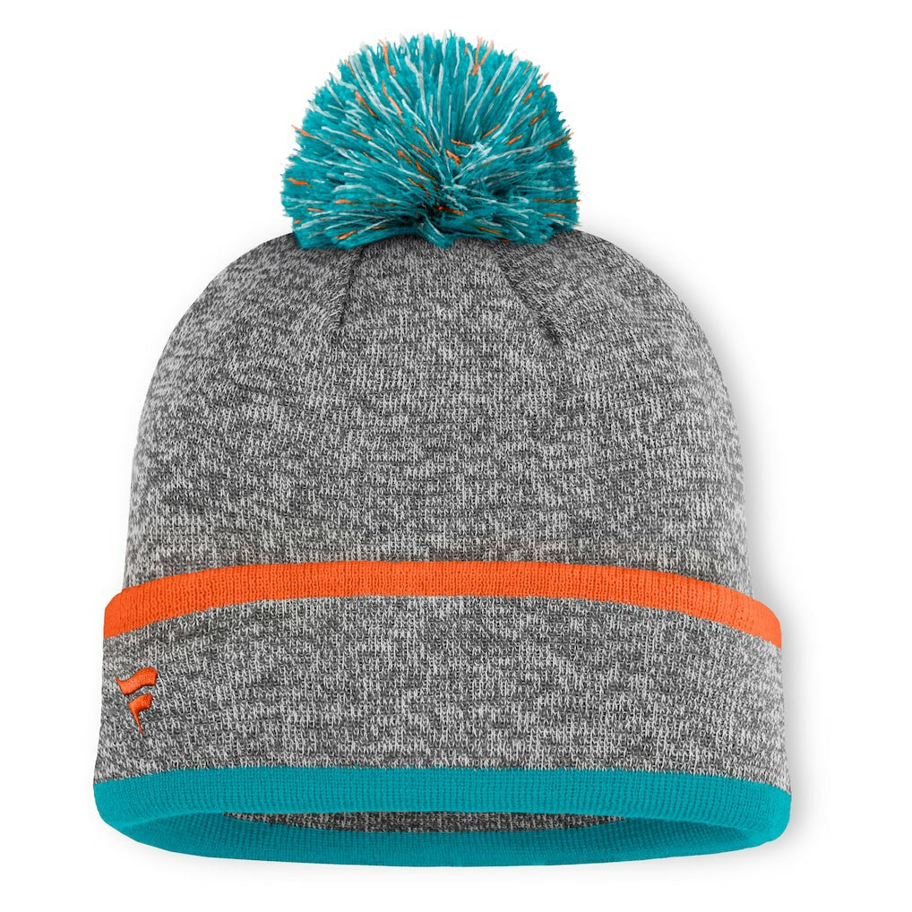 Motion Cuffed Knit Hat with Pom - Miami Dolphins Hats