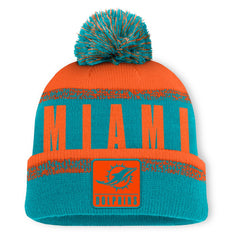 Play Action Cuffed Knit Hat with Pom - Miami Dolphins Hats