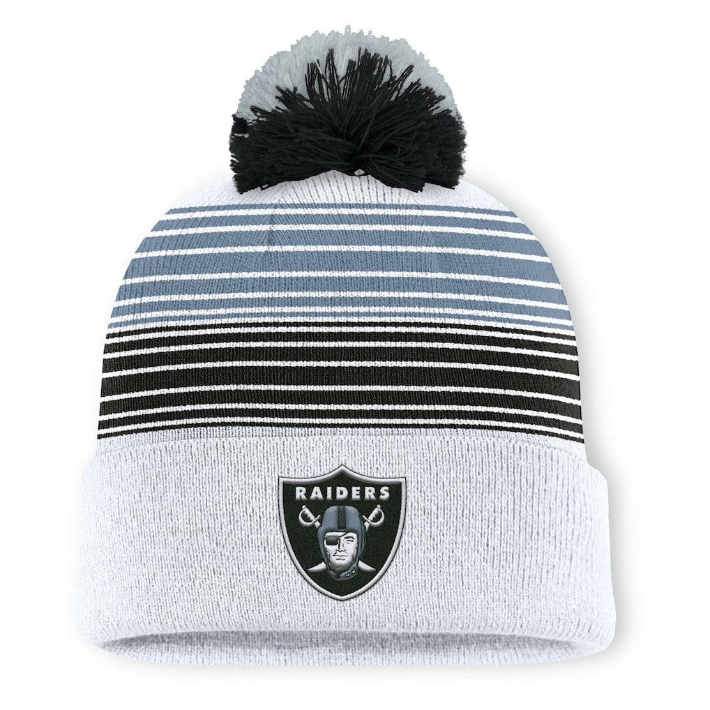 Ghost Cuffed Knit Hat with Pom - Las Vegas Raiders Hats