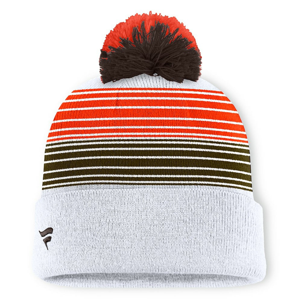 Ghost Cuffed Knit Hat with Pom - Cleveland Browns Hats