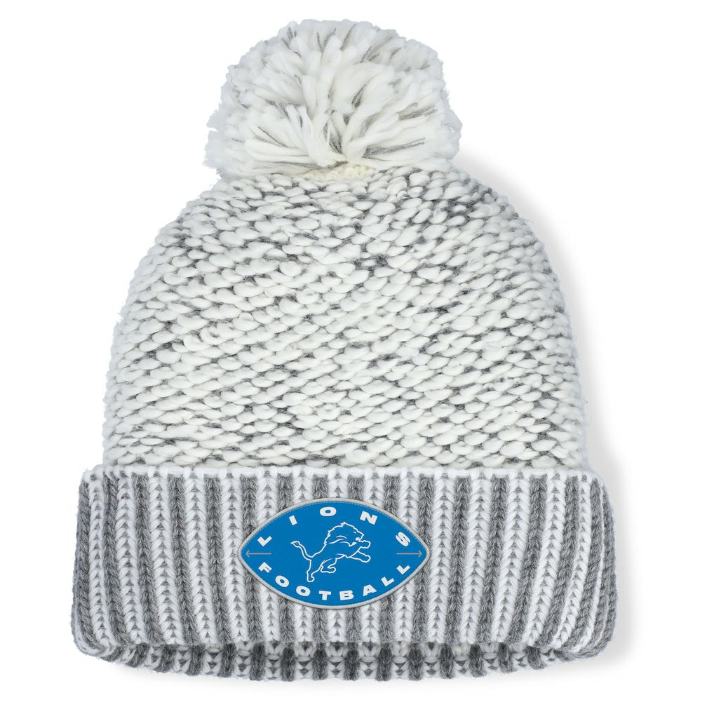 Women's Pro Set Cuffed Knit Hat with Pom - Detroit Lions Hats