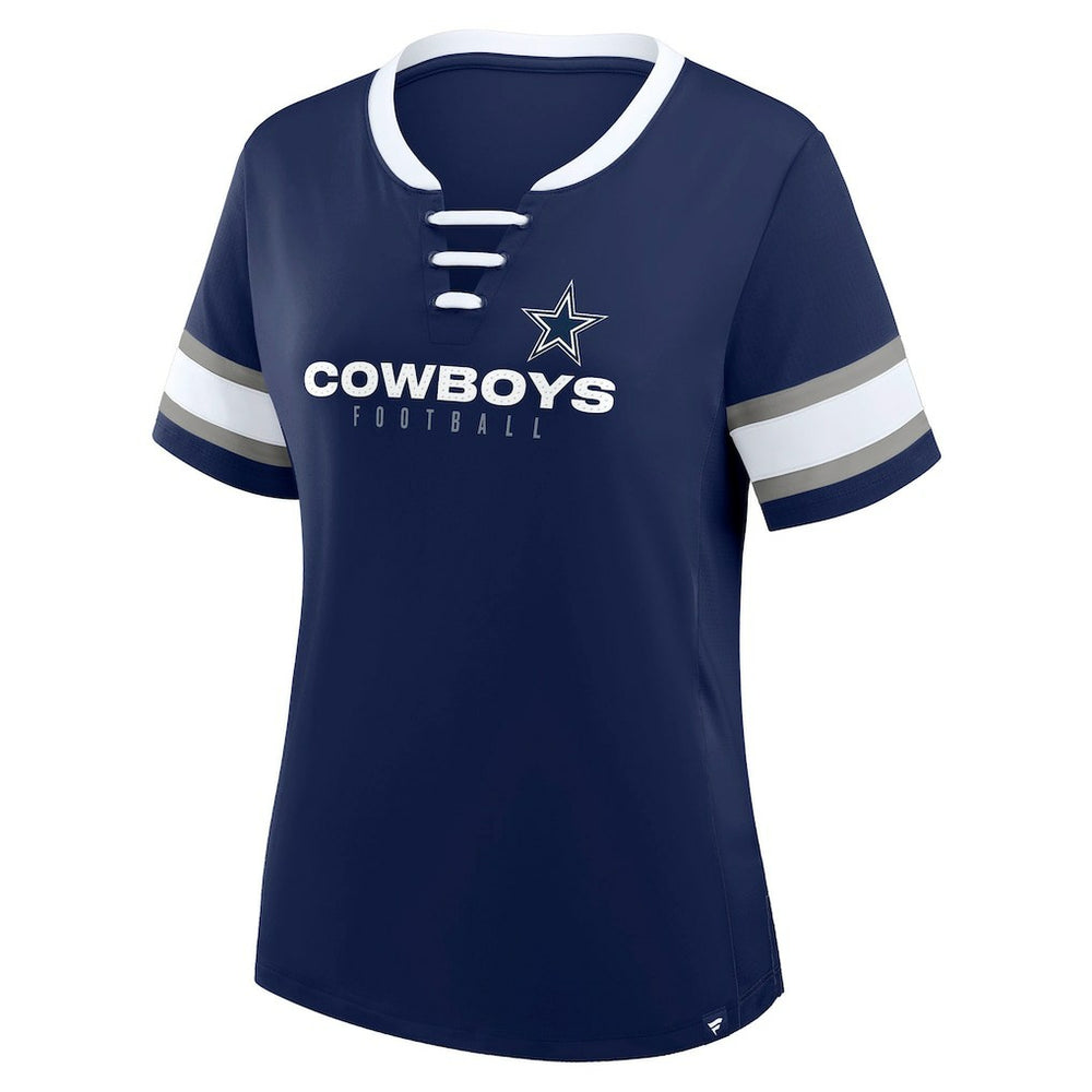 Women's Redzone Draw Play Athena Lace-Up T-Shirt - Dallas Cowboys T-shirts