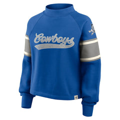 Oversized Hometown Toss Sweep Mock Neck Pullover - Dallas Cowboys Pullover