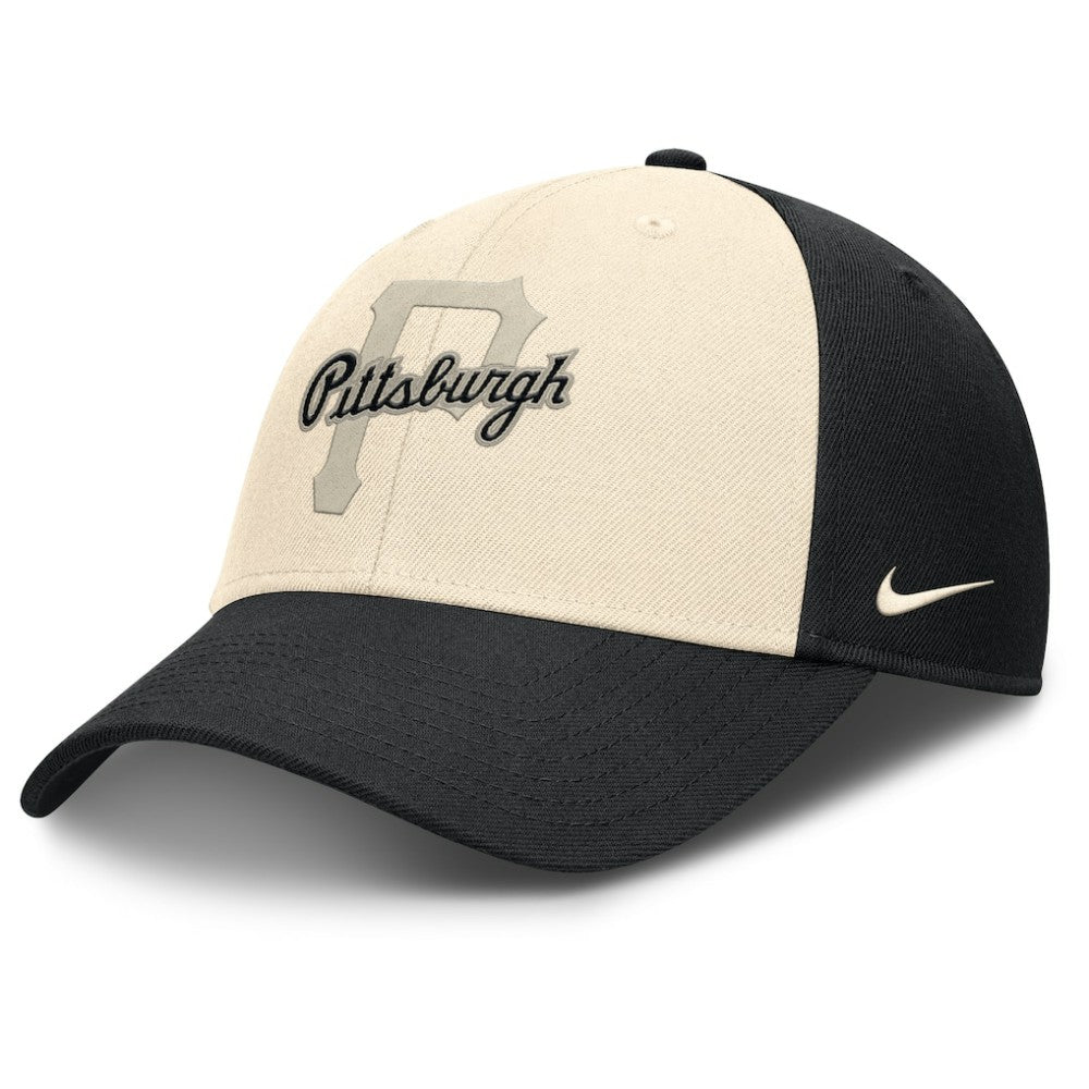 Black/Natural Pittsburgh Pirates Nike Statement Club Performance Adjustable Hat