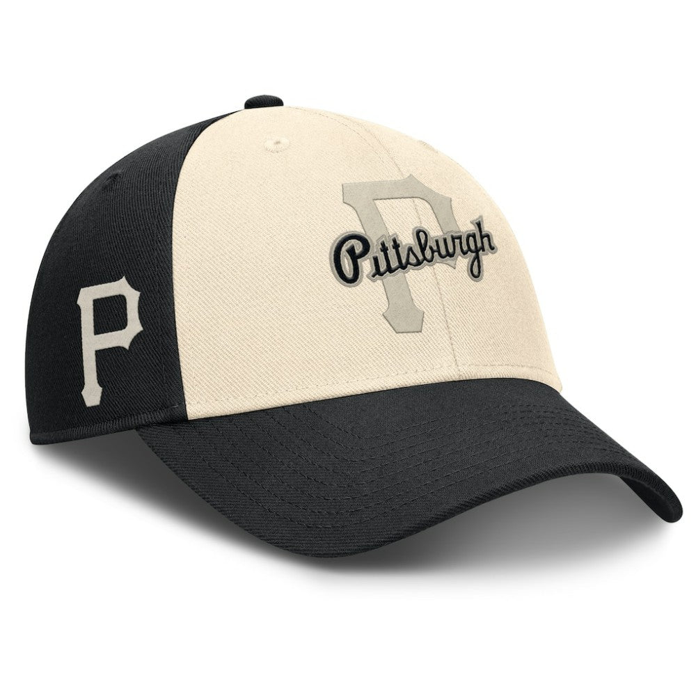 Black/Natural Pittsburgh Pirates Nike Statement Club Performance Adjustable Hat