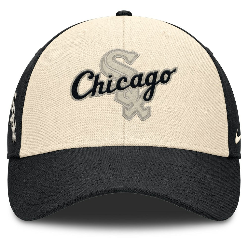 Black/Natural Chicago White Sox Nike Statement Club Performance Adjustable Hat