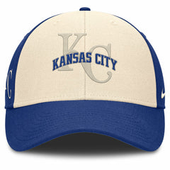 Royal/Natural Kansas City Royals Nike Statement Club Performance Adjustable Hat