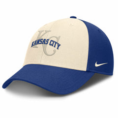Royal/Natural Kansas City Royals Nike Statement Club Performance Adjustable Hat