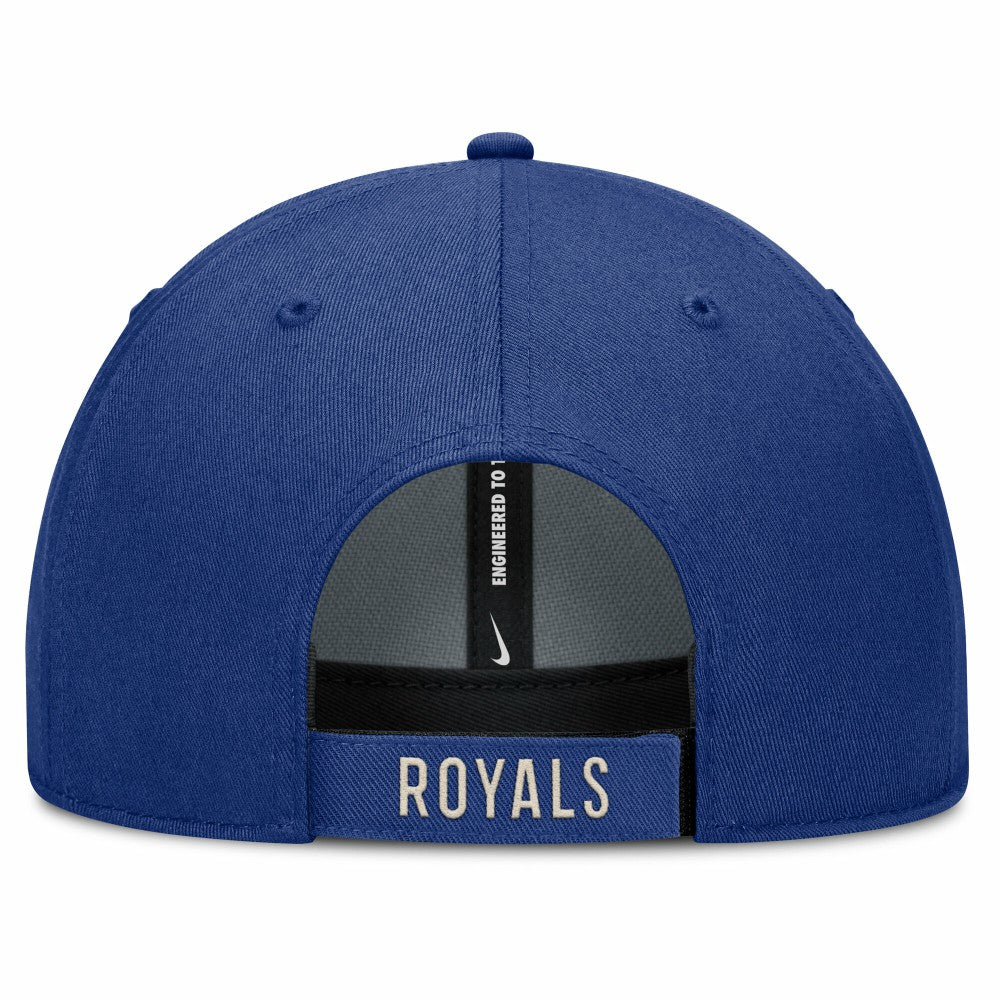 Royal/Natural Kansas City Royals Nike Statement Club Performance Adjustable Hat