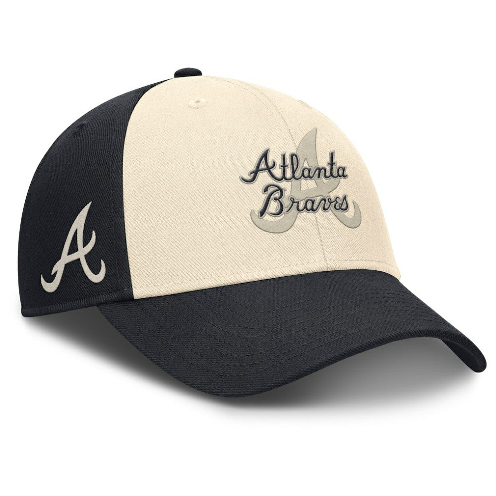 Navy/Natural Atlanta Braves Nike Statement Club Performance Adjustable Hat