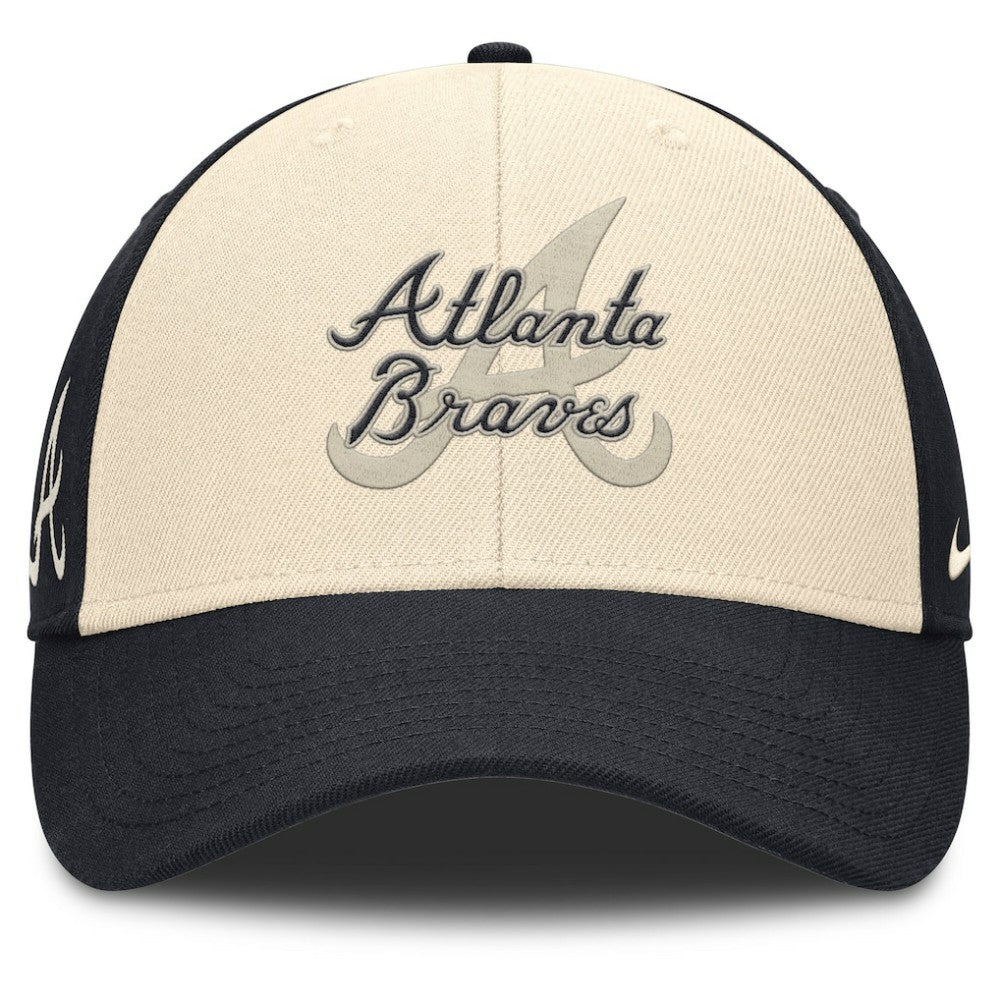 Navy/Natural Atlanta Braves Nike Statement Club Performance Adjustable Hat