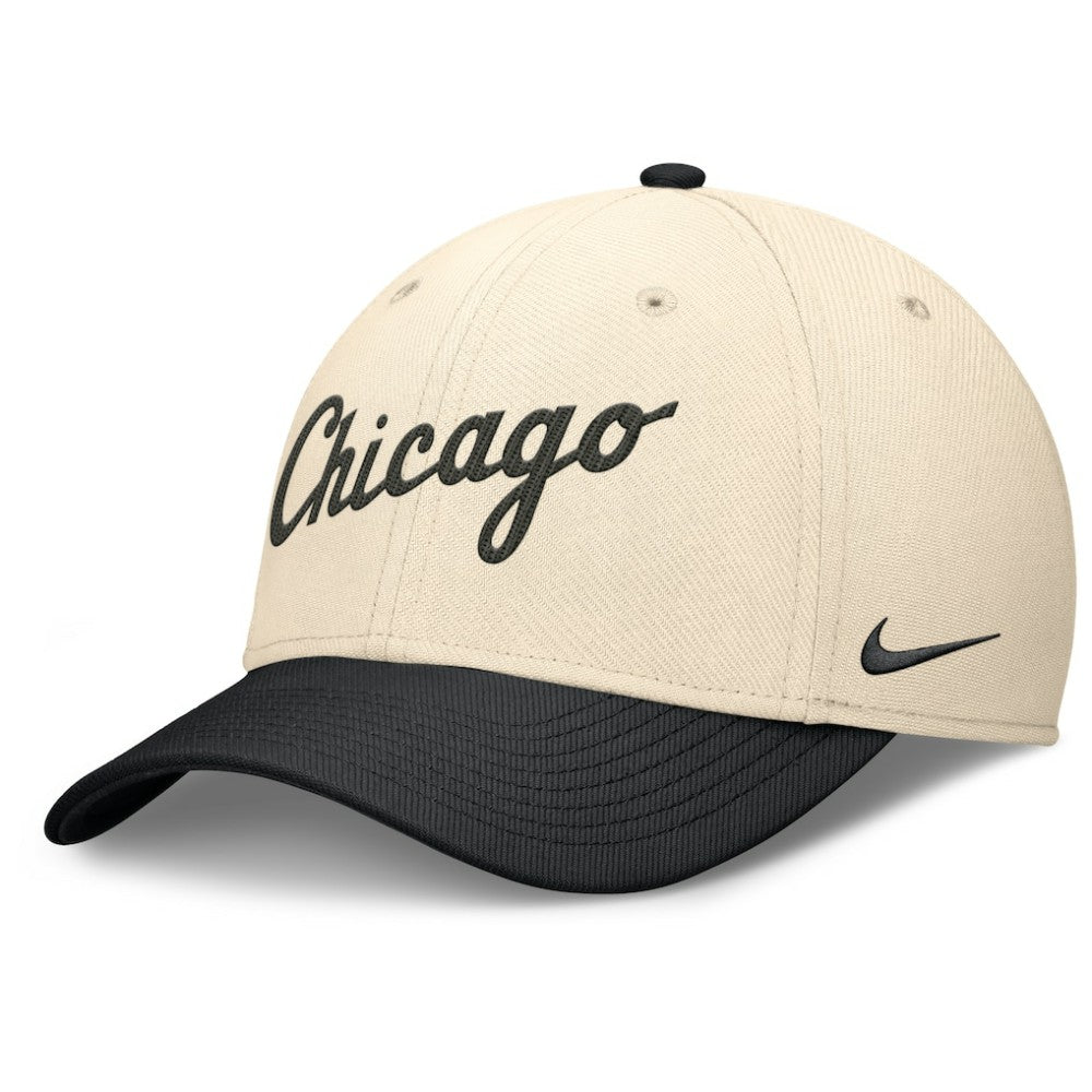 Natural/Black Chicago White Sox Nike Statement Rise Performance Flex Hat