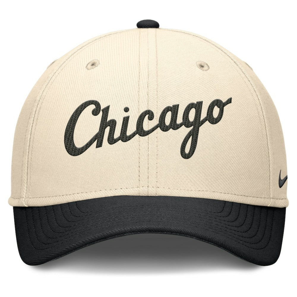 Natural/Black Chicago White Sox Nike Statement Rise Performance Flex Hat