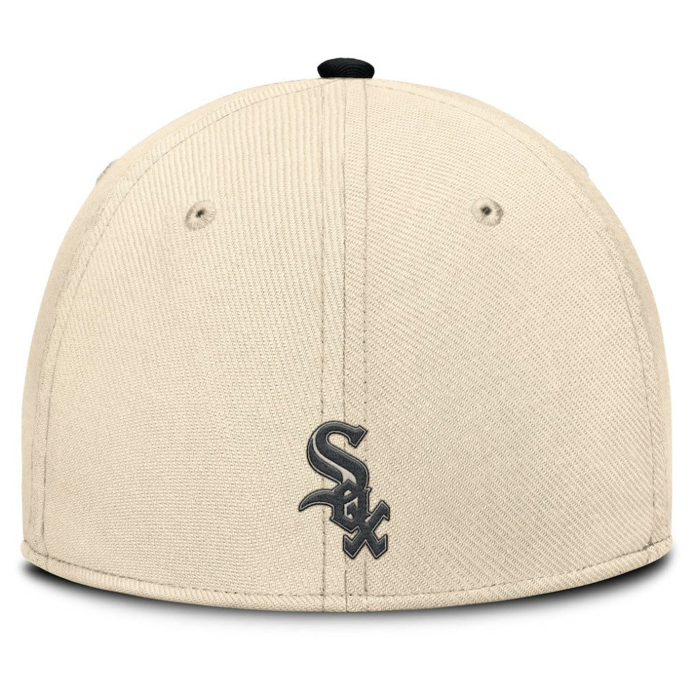 Natural/Black Chicago White Sox Nike Statement Rise Performance Flex Hat
