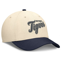 Natural/Navy Detroit Tigers Nike Statement Rise Performance Flex Hat