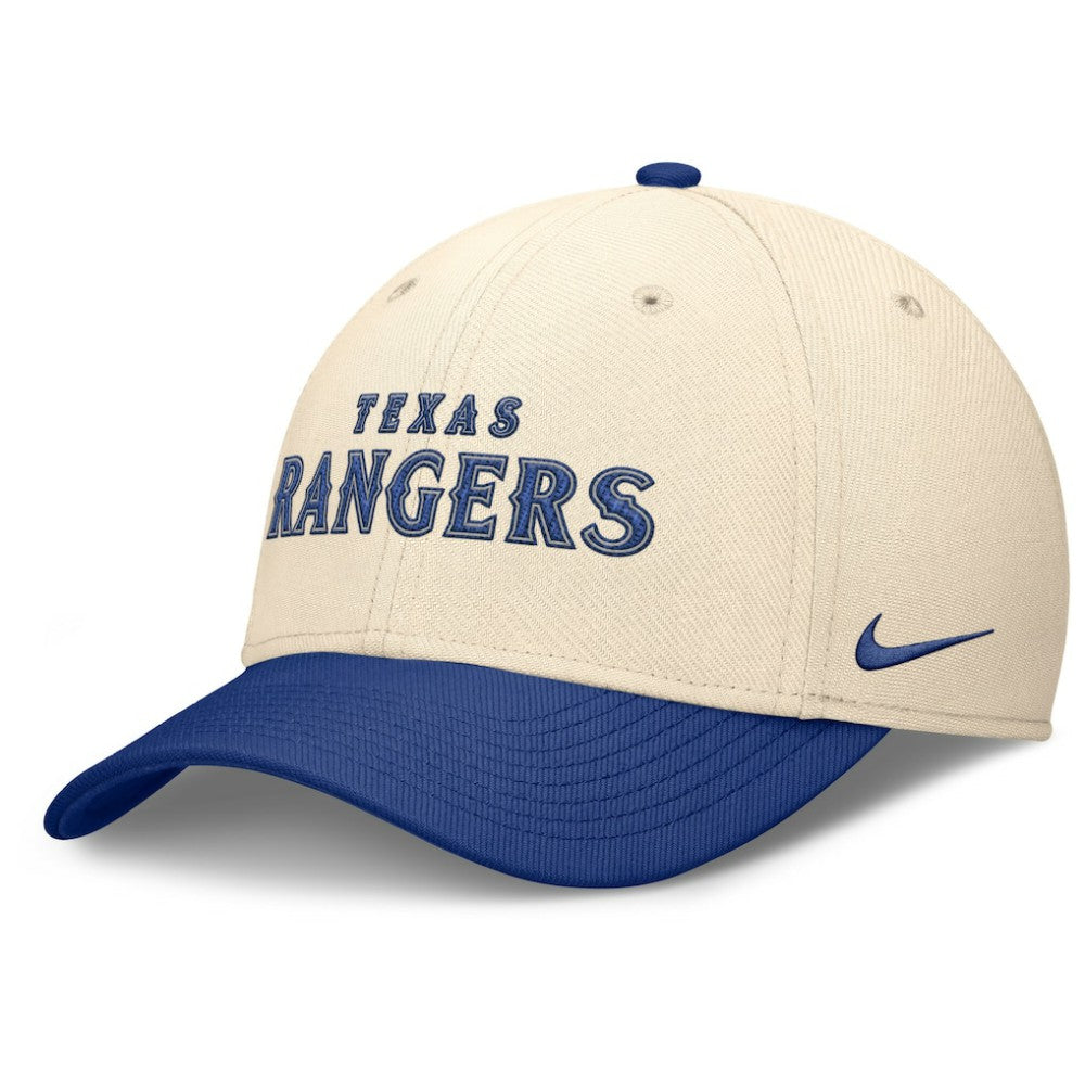 Natural/Royal Texas Rangers Nike Statement Rise Performance Flex Hat