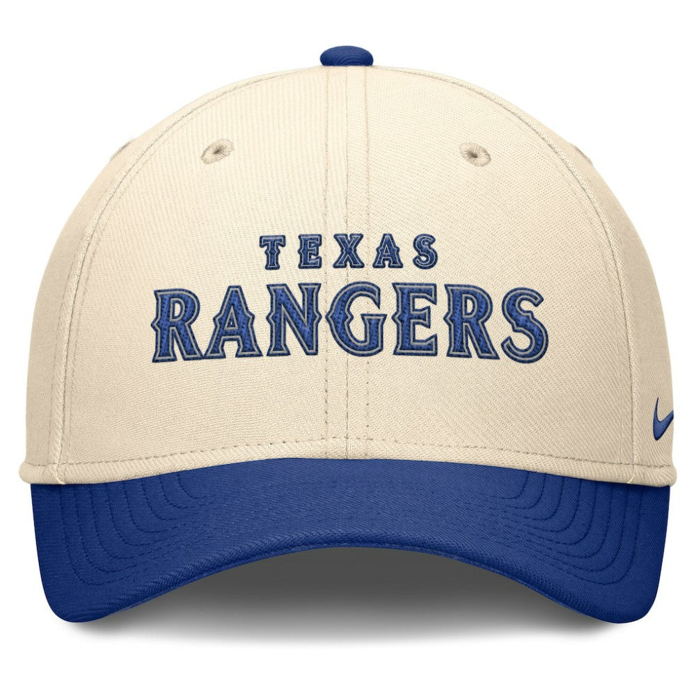 Natural/Royal Texas Rangers Nike Statement Rise Performance Flex Hat