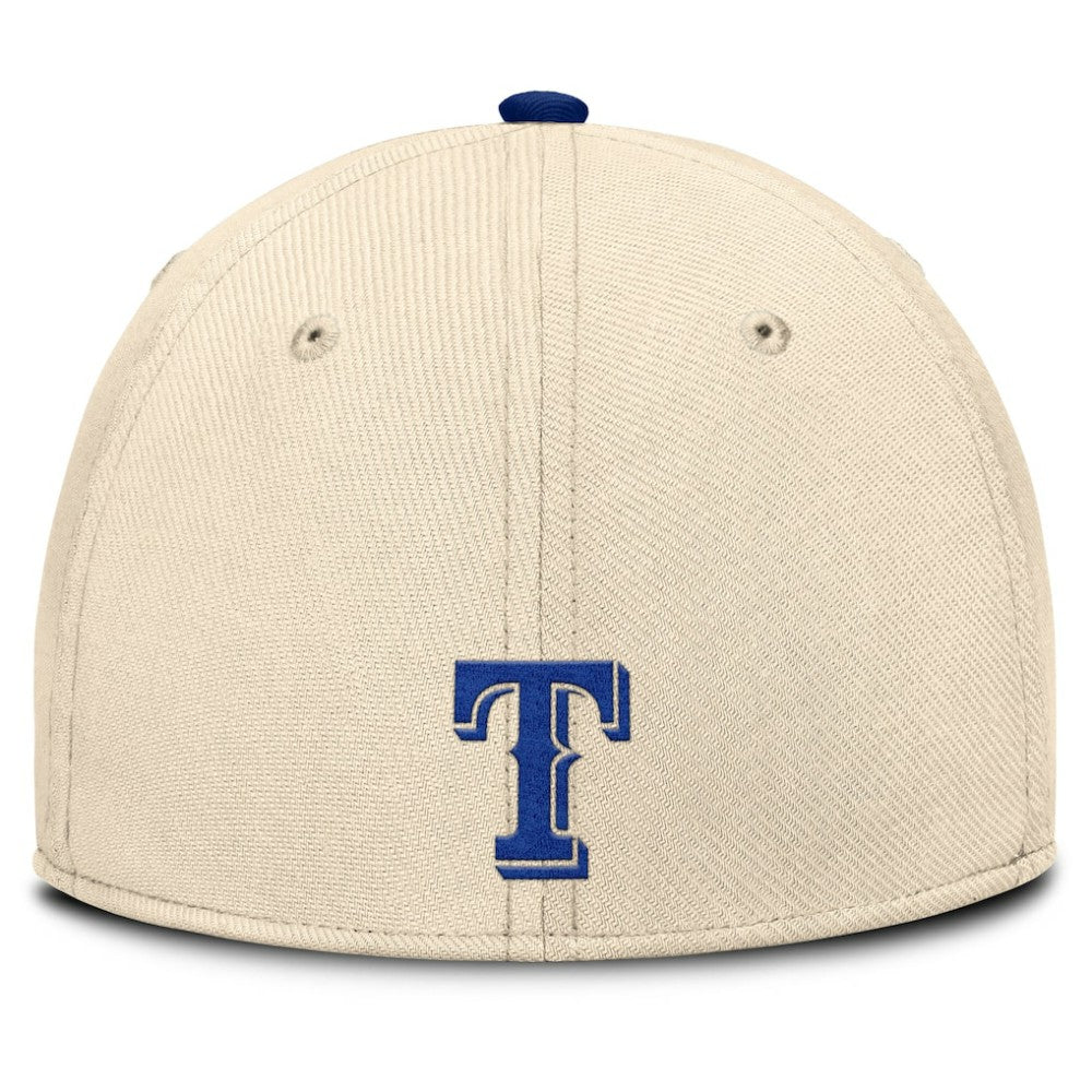 Natural/Royal Texas Rangers Nike Statement Rise Performance Flex Hat