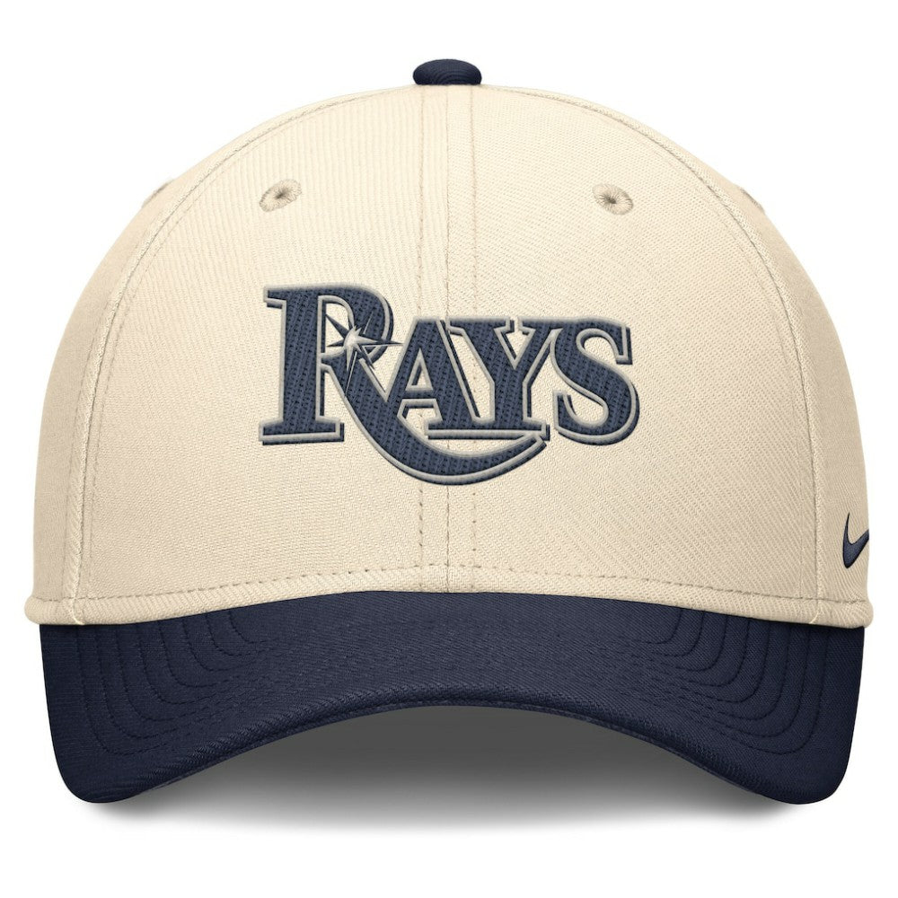 Natural/Navy Tampa Bay Rays Nike Statement Rise Performance Flex Hat