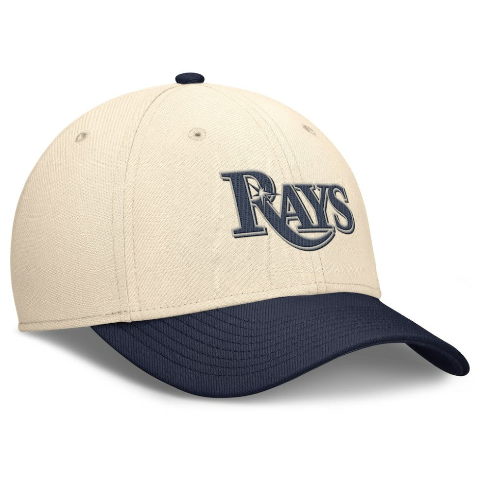 Natural/Navy Tampa Bay Rays Nike Statement Rise Performance Flex Hat