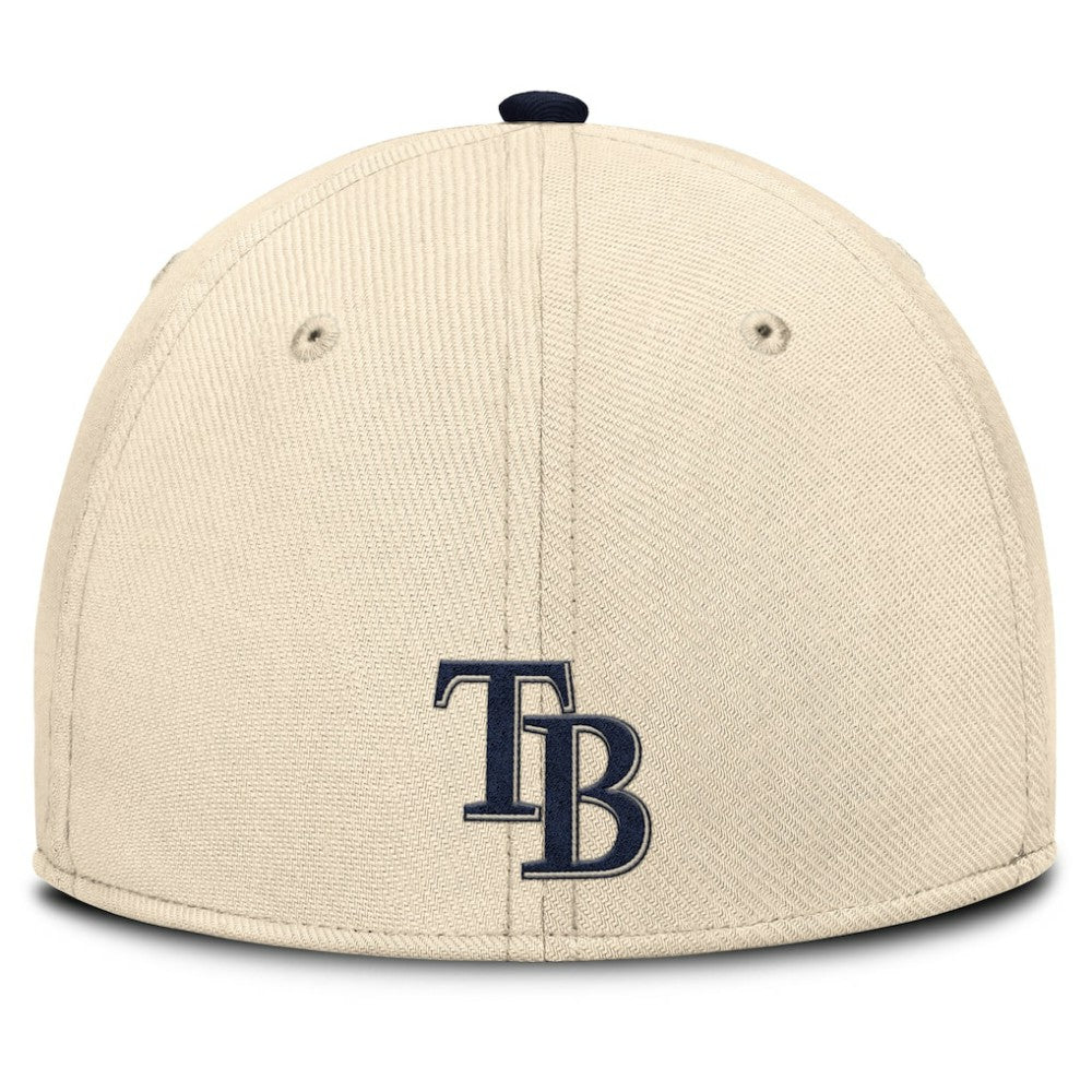 Natural/Navy Tampa Bay Rays Nike Statement Rise Performance Flex Hat