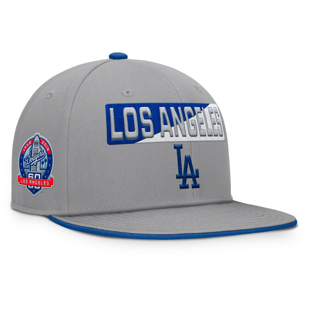 Gray Los Angeles Dodgers Fanatics Punchout Snapback Hat