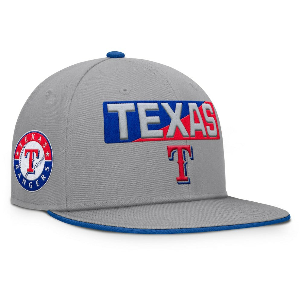 Gray Texas Rangers Fanatics Punchout Snapback Hat