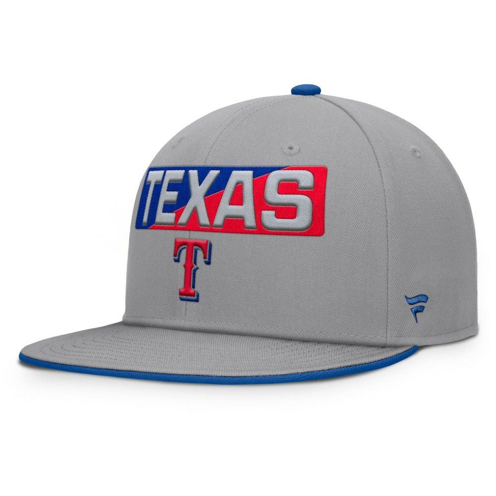 Gray Texas Rangers Fanatics Punchout Snapback Hat