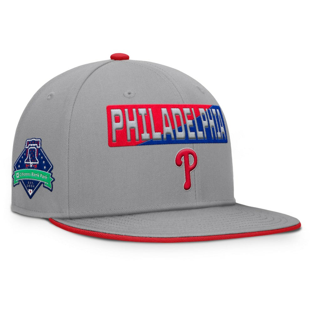 Gray Philadelphia Phillies Fanatics Punchout Snapback Hat
