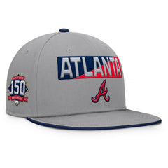 Gray Atlanta Braves Fanatics Punchout Snapback Hat
